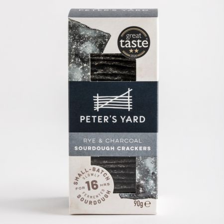 Peters Yard Rye & Charcoal Sourdough Crackers, 90g