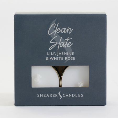 Clean Slate Scented Tealights , part of luxury gift hampers at hampers.com