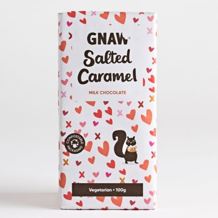100g Salted Caramel Milk Chocolate Bar by Gnaw