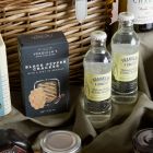 Close up of products in The Grand Food & Wine Hamper, a luxury gift hamper at hampers.com