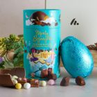Close up of products in Easter Egg gift box, a luxury gift hamper from hampers.com UK